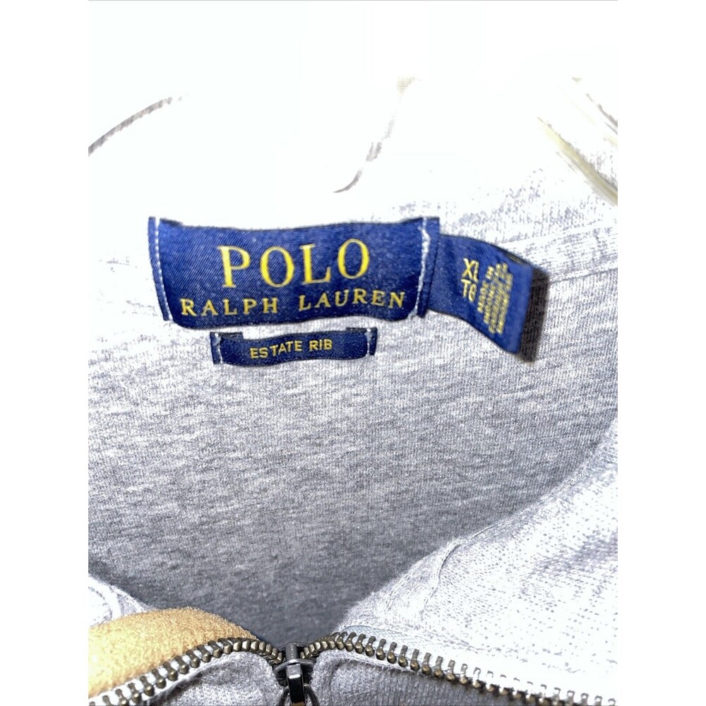 Polo Ralph Lauren Estate Rib Men’s Flesh Pony Sweat Shirt Sz XL Gray Athleisure - Picture 2 of 12